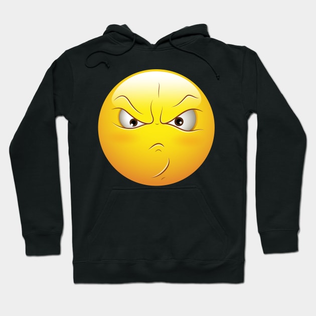 Angry Smiley Face Emoticon Hoodie by allovervintage